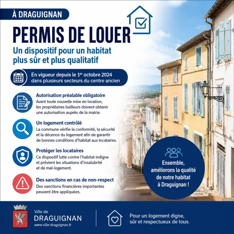 RAPPEL: PERMIS DE LOUER A DRAGUIGNAN