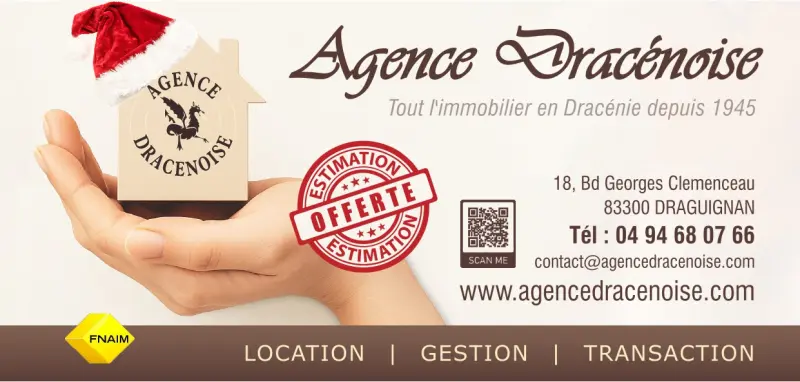 L'AGENCE DRACENOISE VOUS SOUHAITE UN JOYEUX NOEL