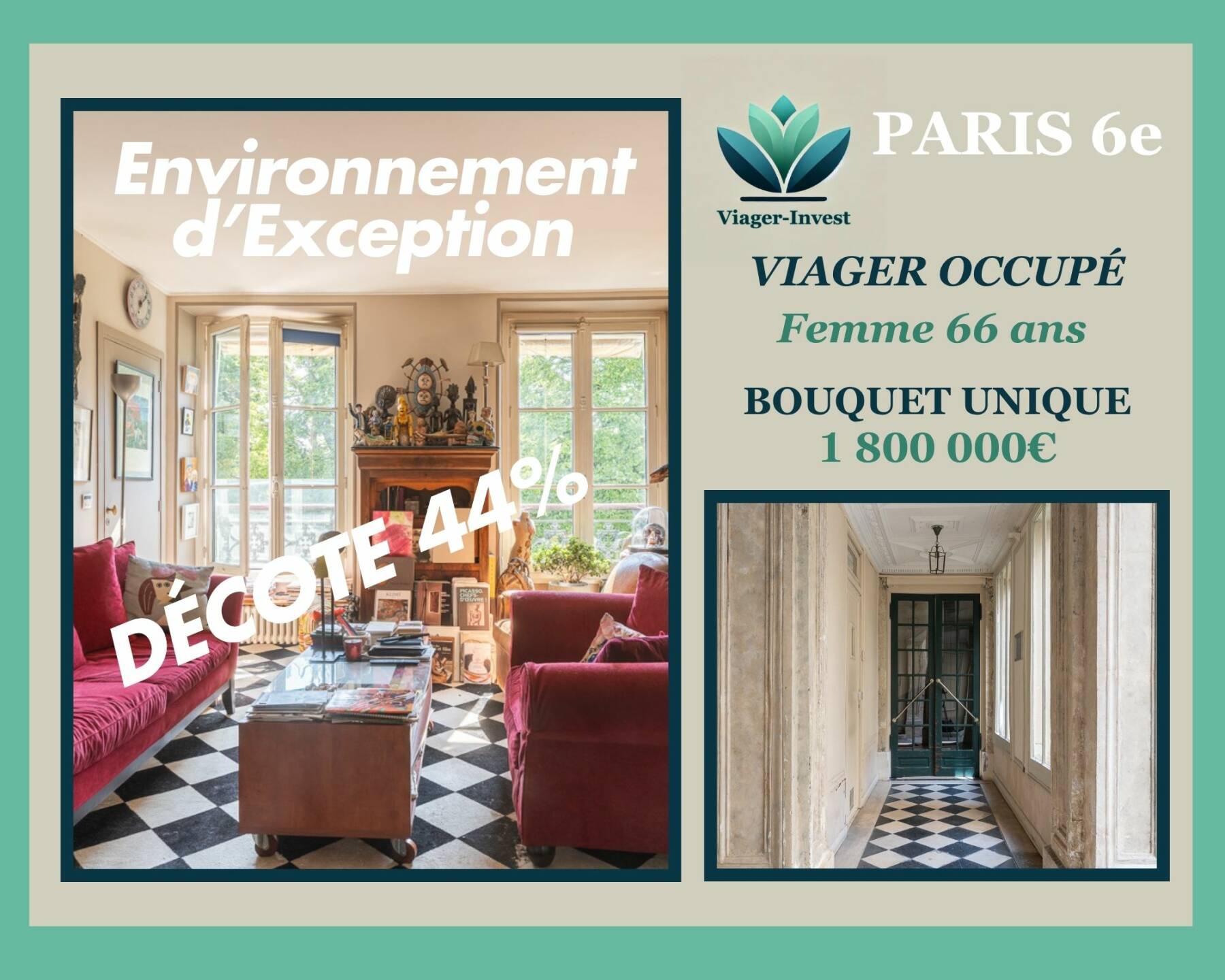APPARTEMENT D'EXCEPTION FACE AU JARDIN DU LUXEMBOURG