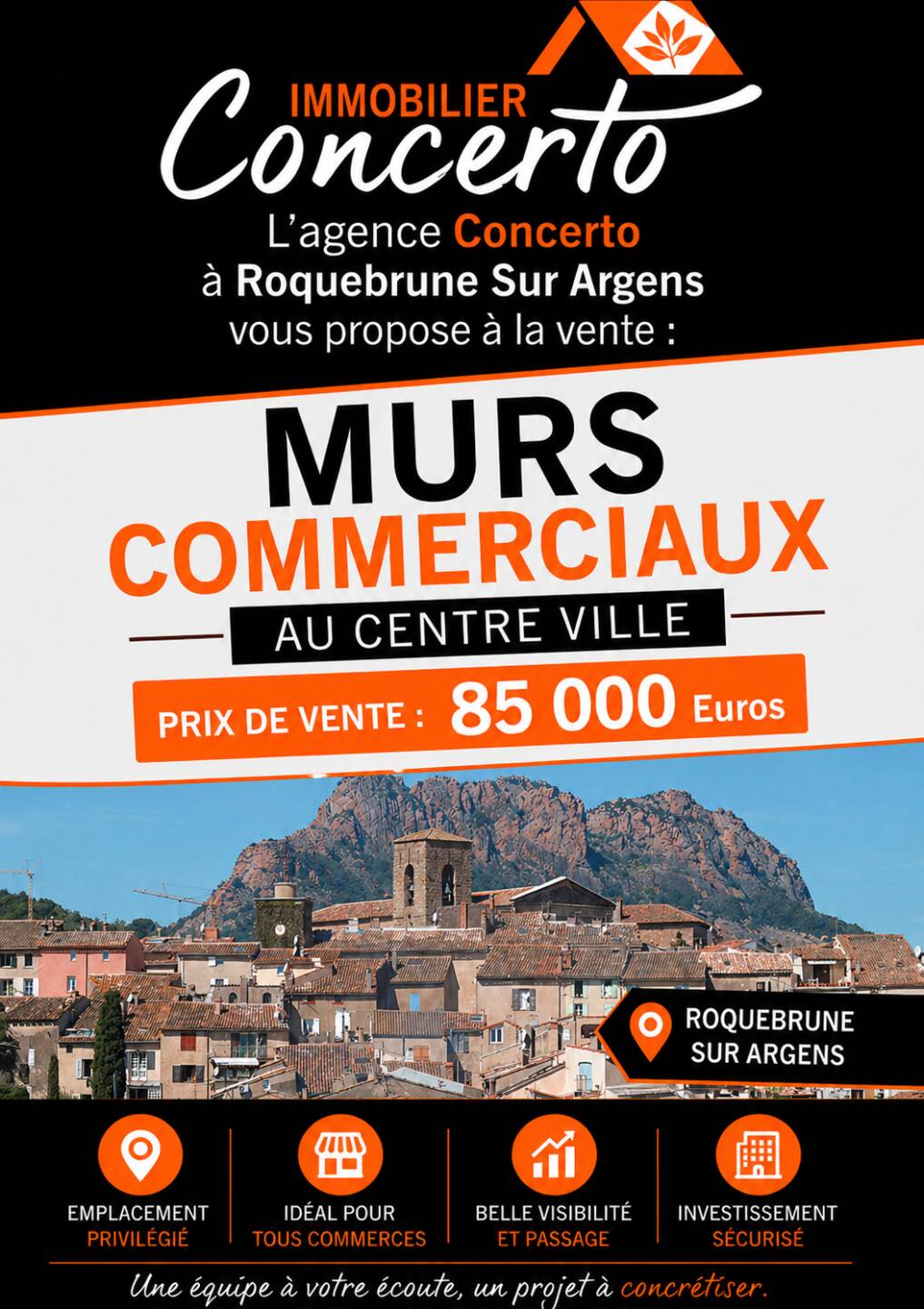 MURS COMMERCIAUX A VENDRE A ROQUEBRUNE SUR ARGENS (83520)