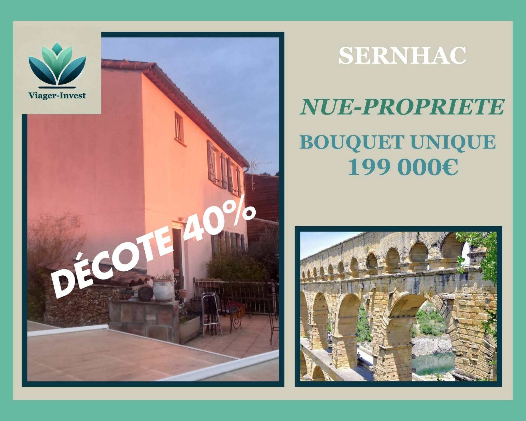 NUE-PROPRIÉTÉ à Sernhac : Idéal Investisseurs !