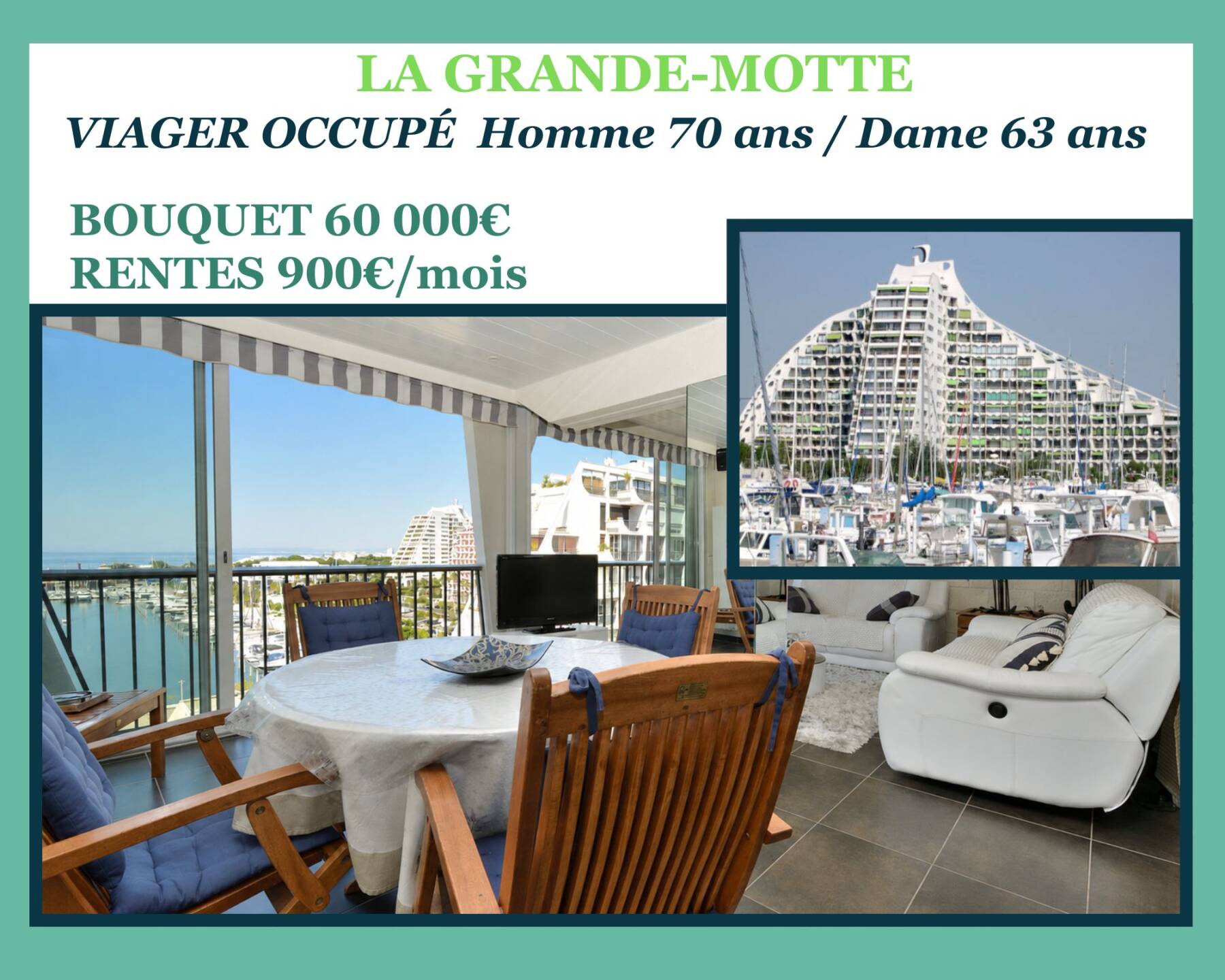 Appartement en Viager Occupé La Grande-Motte