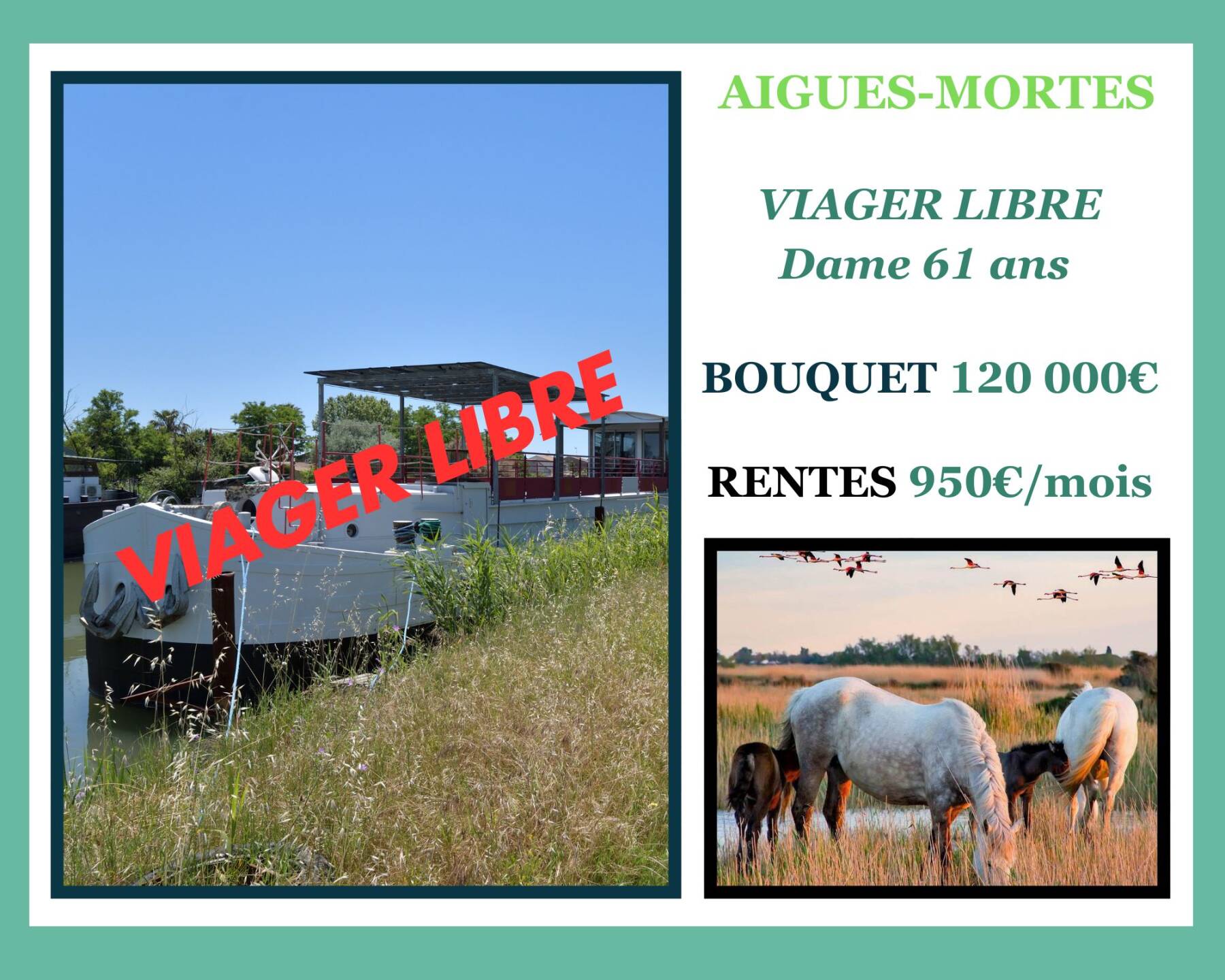 Péniche en Viager Libre