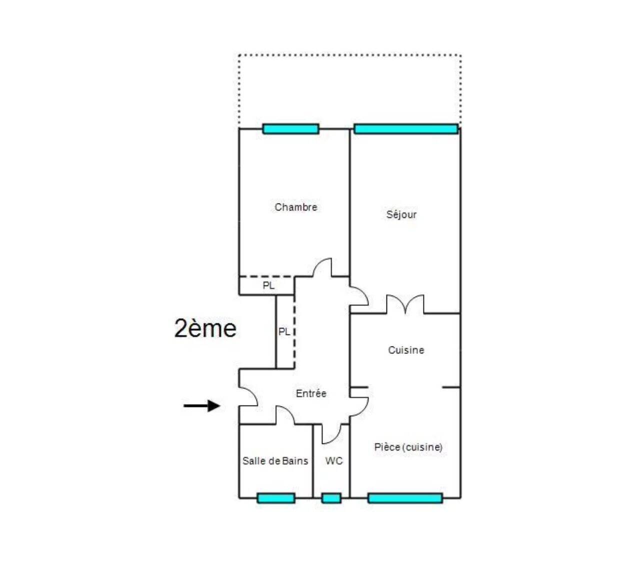 NICE - LIBERATION - 2/3 pièces à rénover avec terrasse