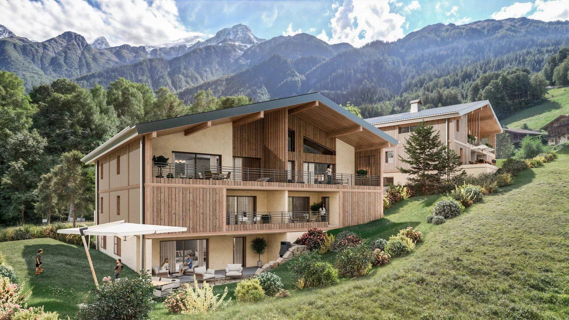 Appartement T2 dans chalet neuf de standing aux houches