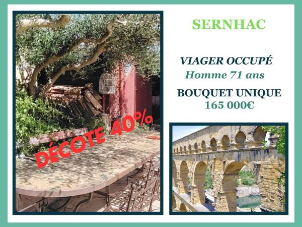 Villa en viager occupé à Sernhac