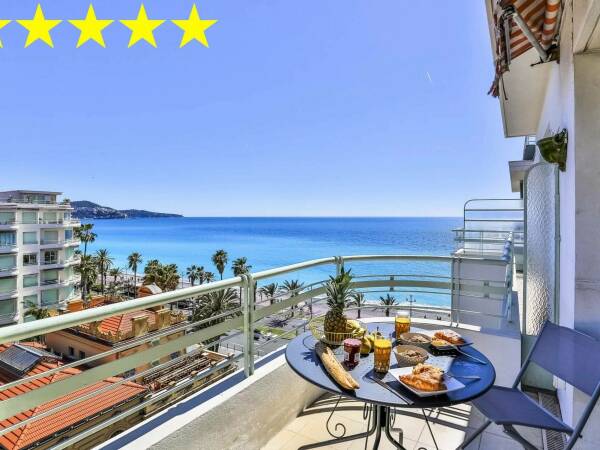 Terrasse vue mer - 3 pièces sur la Promenade des Anglais en dern