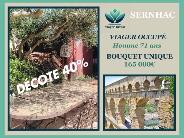 Villa en viager occupé à Sernhac